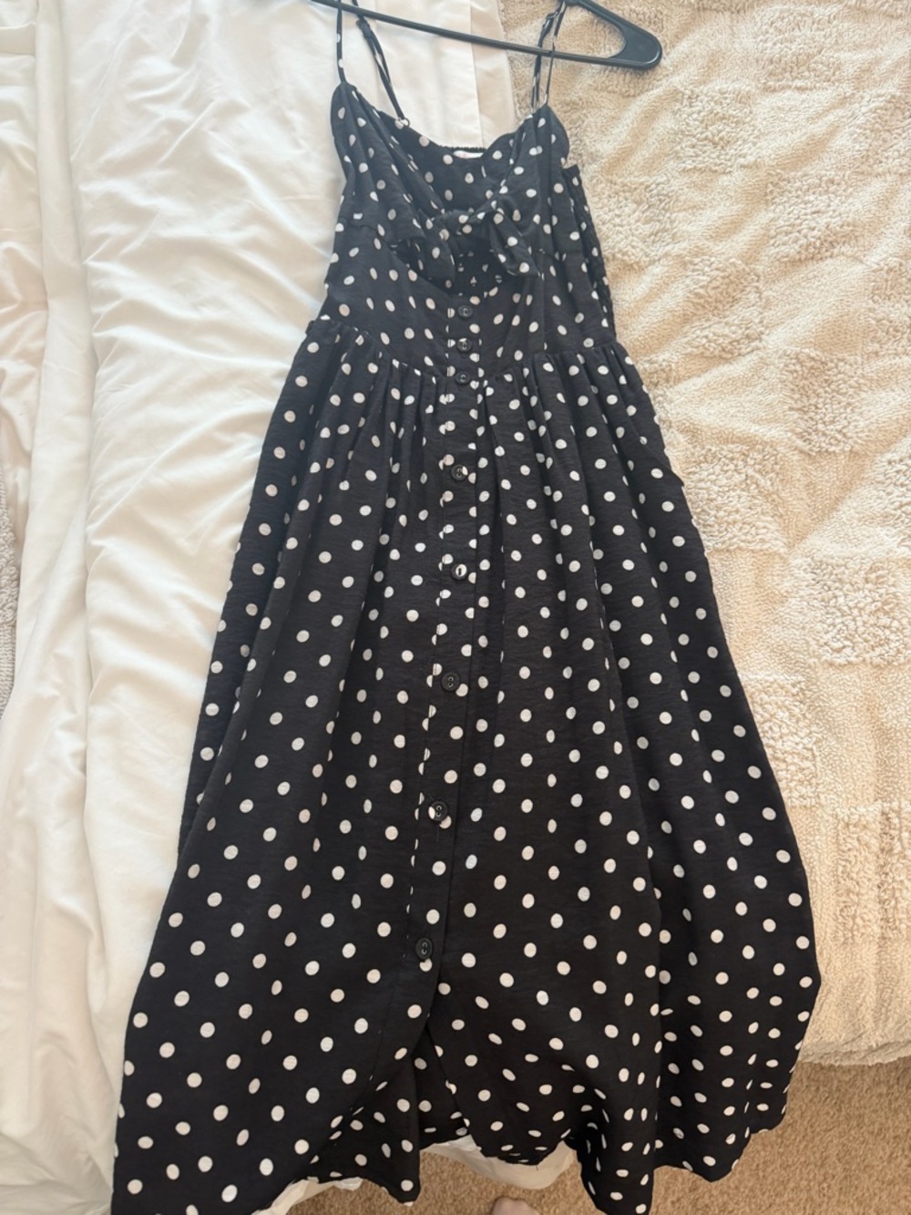 Xhilaration Black and White Polka Dot Sundress